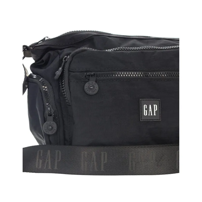 GAP Unisex Nylon Shoulder Crossbody Bag w/ Secure Zip 29x22cm Black