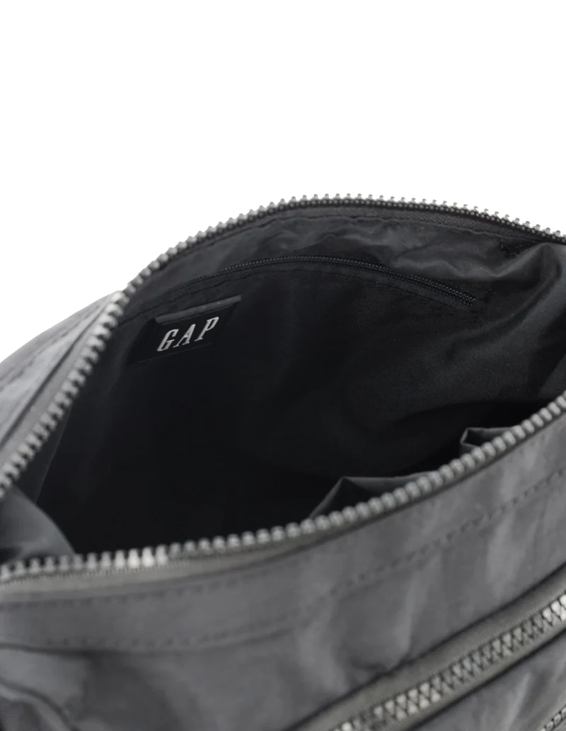 GAP Unisex Nylon Shoulder Crossbody Bag w/ Secure Zip 29x22cm Black
