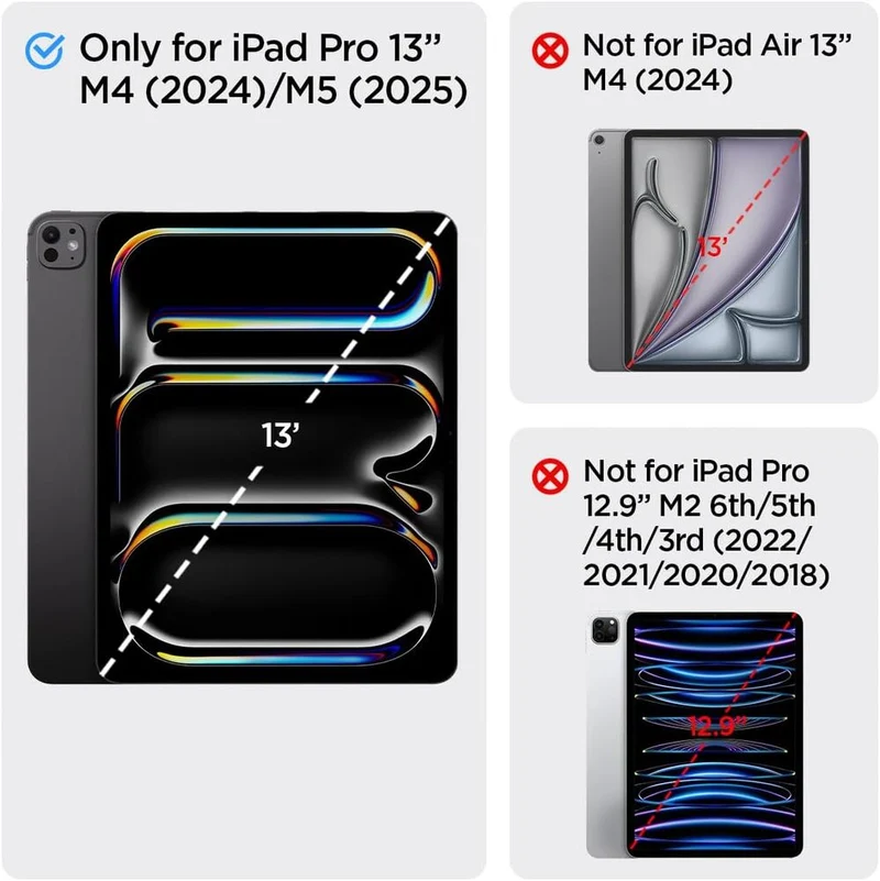 Spigen Apple iPad Pro 13 M5/M4 (2025/2024) EZ Fit GLAS.tR Slim 1PC Glass Screen Protector (Clear)