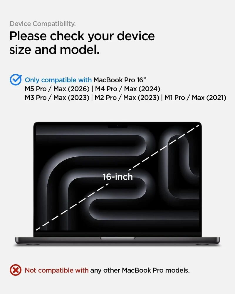Spigen MacBook Pro 16" 2026/2024/2023/2021 (M1/M2/M3/M4/M5 Pro/Max) Urban Fit Case (Black)