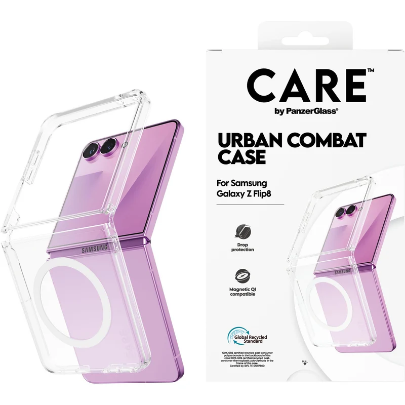 CARE by PanzerGlass Urban Combat Case for Galaxy Z Flip8/Flip7 (Clear)