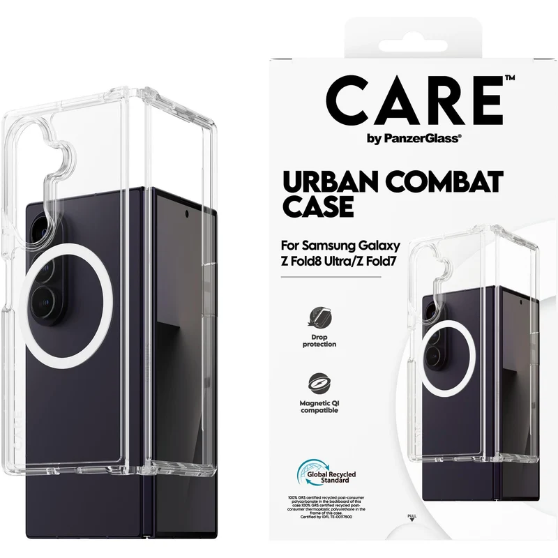 CARE by PanzerGlass Urban Combat Case for Galaxy Z Fold8 Ultra/Fold7 (Clear)