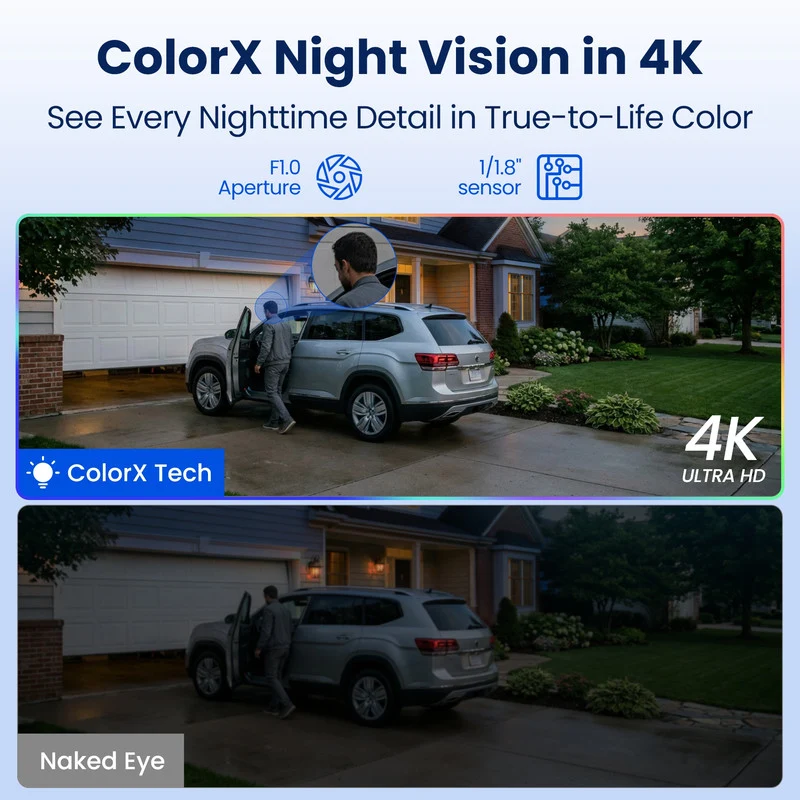 Reolink 4K 360° Pan & Tilt Solar/Battery Camera with Pre-recording Altas PT Ultra Black