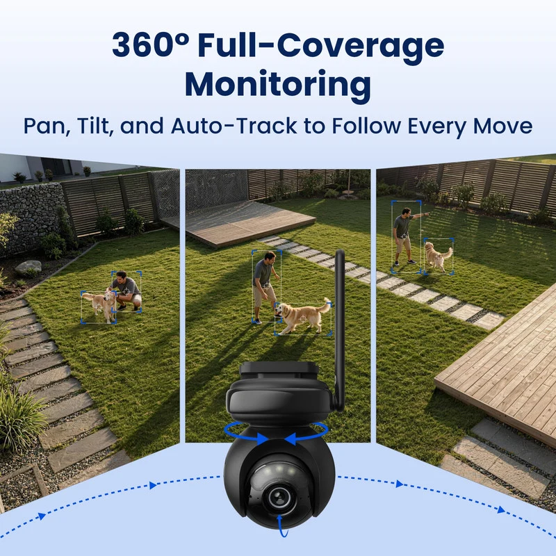 Reolink 4K 360° Pan & Tilt Solar/Battery Camera with Pre-recording Altas PT Ultra Black