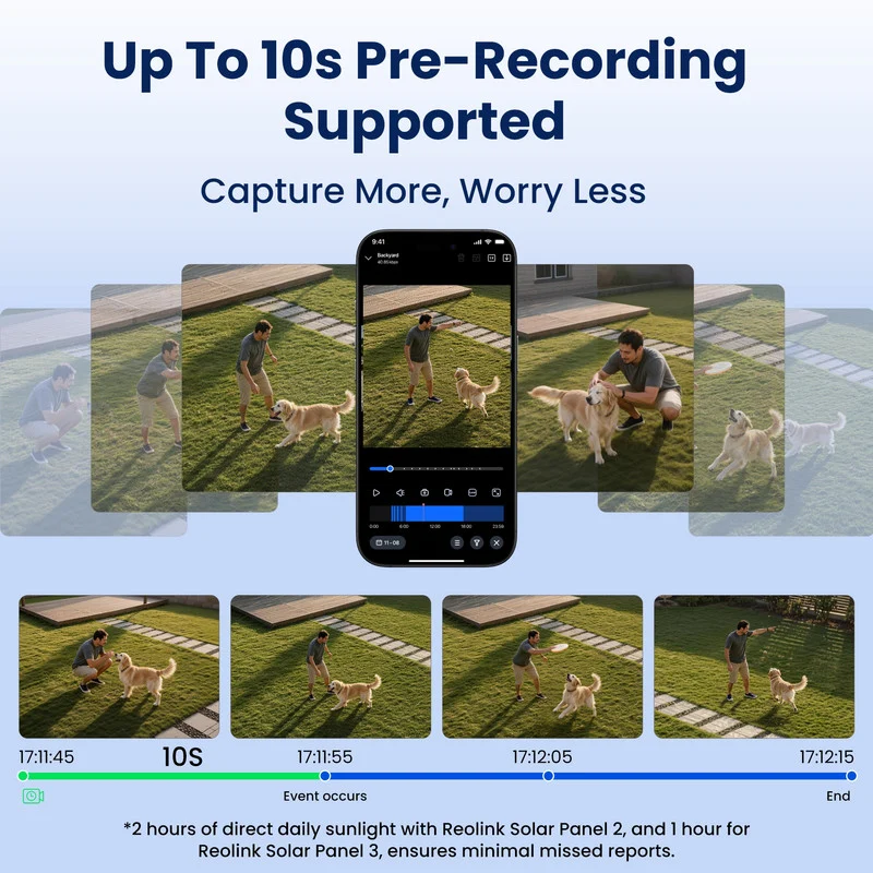 Reolink 4K 360° Pan & Tilt Solar/Battery Camera with Pre-recording Altas PT Ultra Black