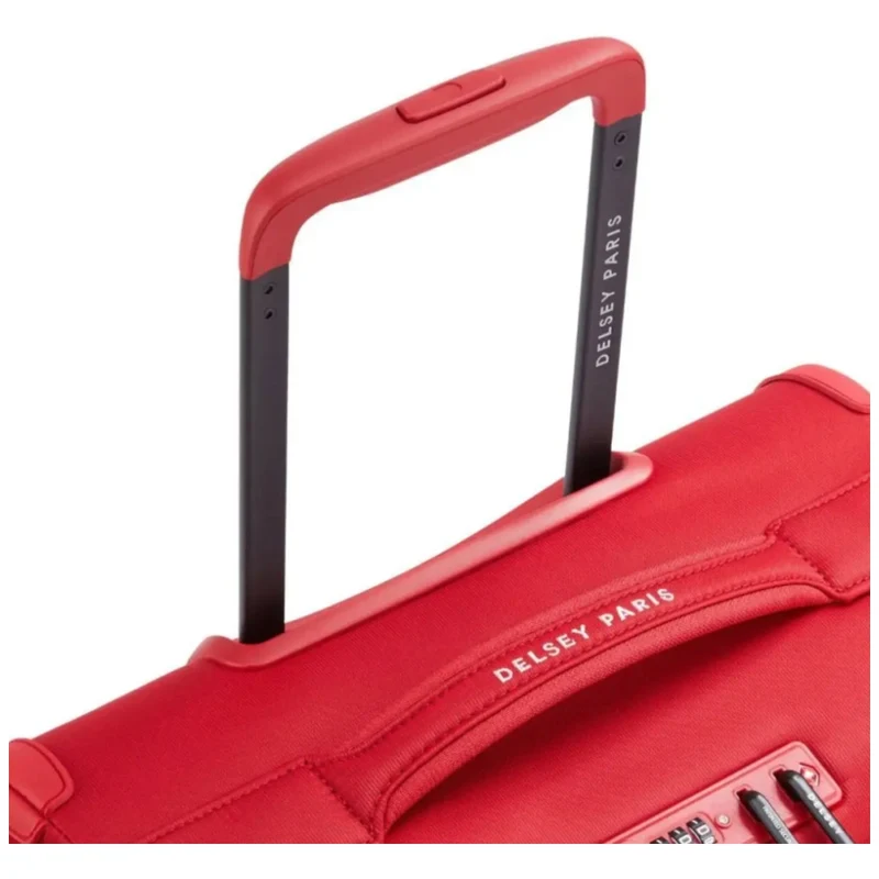 Delsey Brochant 3 Large 78cm Expandable Travel Luggage Suitcase TSA Lock Red