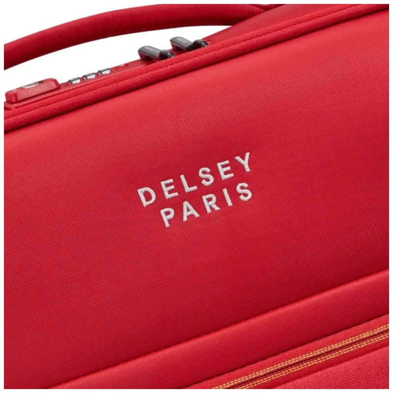 Delsey Brochant 3 Large 78cm Expandable Travel Luggage Suitcase TSA Lock Red
