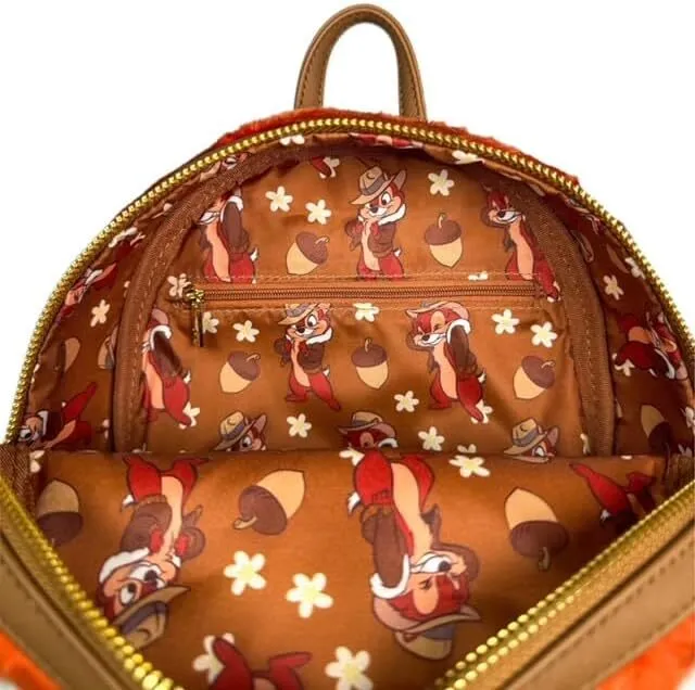 Loungefly Chip 'n' Dale - Rescue Rangers - Faux Fur Chip US Exclusive Mini Backpack
