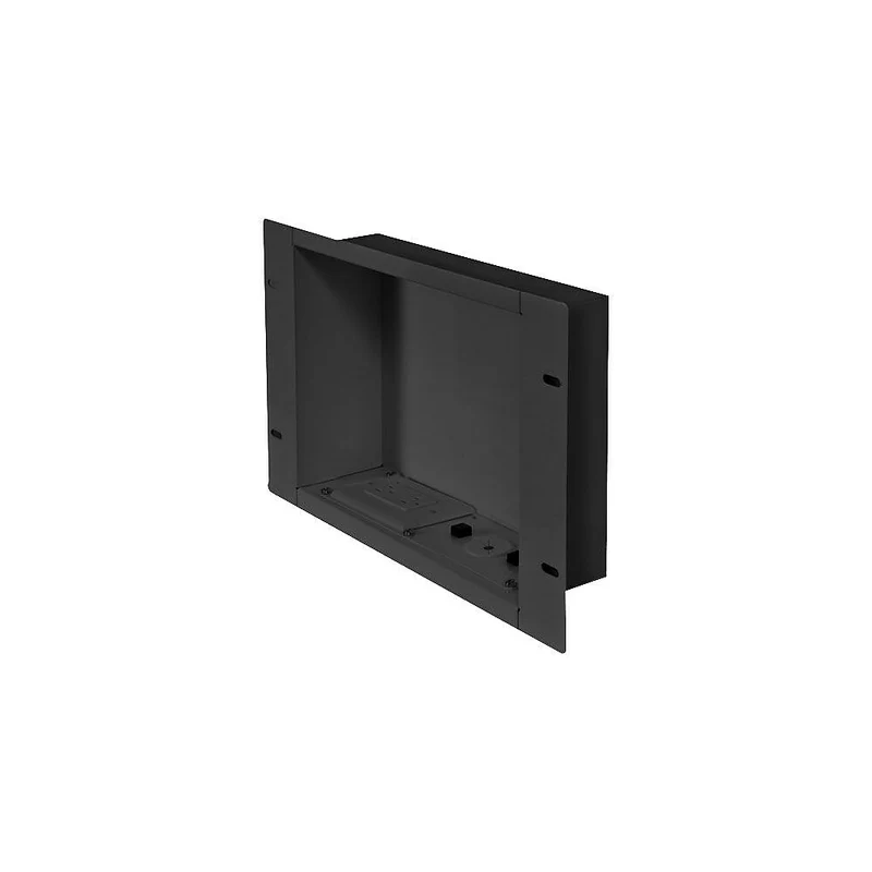 Peerless-AV Boîte accessoires murale de gestion de câbles et de stockage IBA2 avec réceptacle duplex, noir