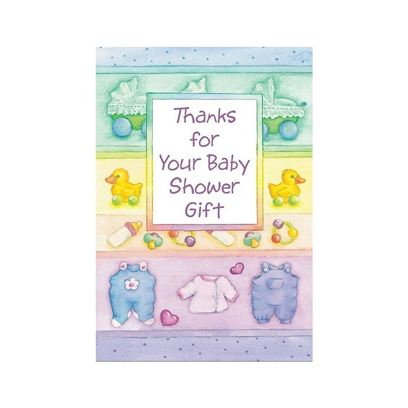 Cartes de remerciement, Thanks For Your Gift For Baby Shower Gift, 12/paquet