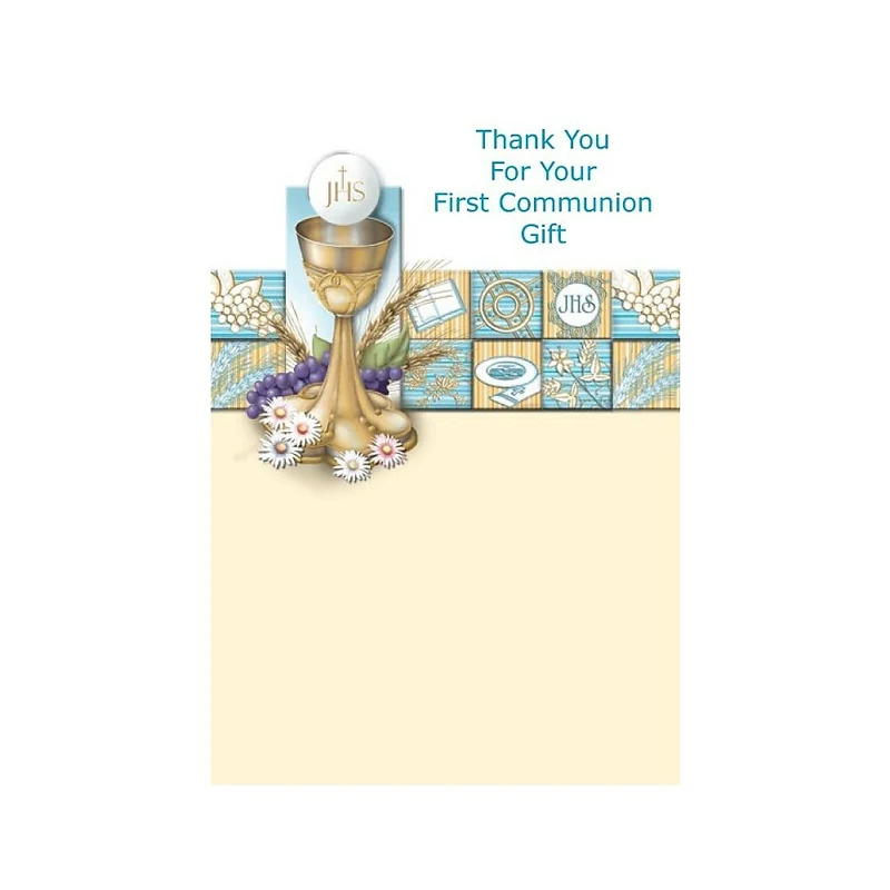 Thank You Cards, Thank You For Your First Communion Gift, 48 Notelet Cards