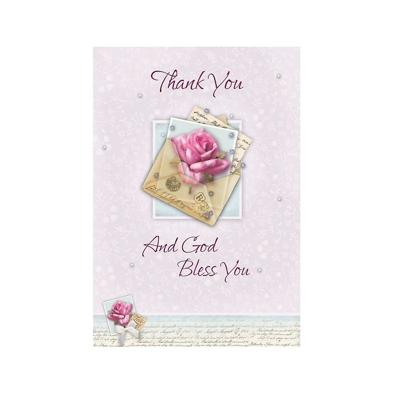Cartes de remerciement, Thank You And God Bless You, 12/paquet