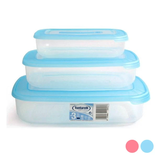 Set of 3 lunch boxes Tontarelli (1 - 2 - 3 L)