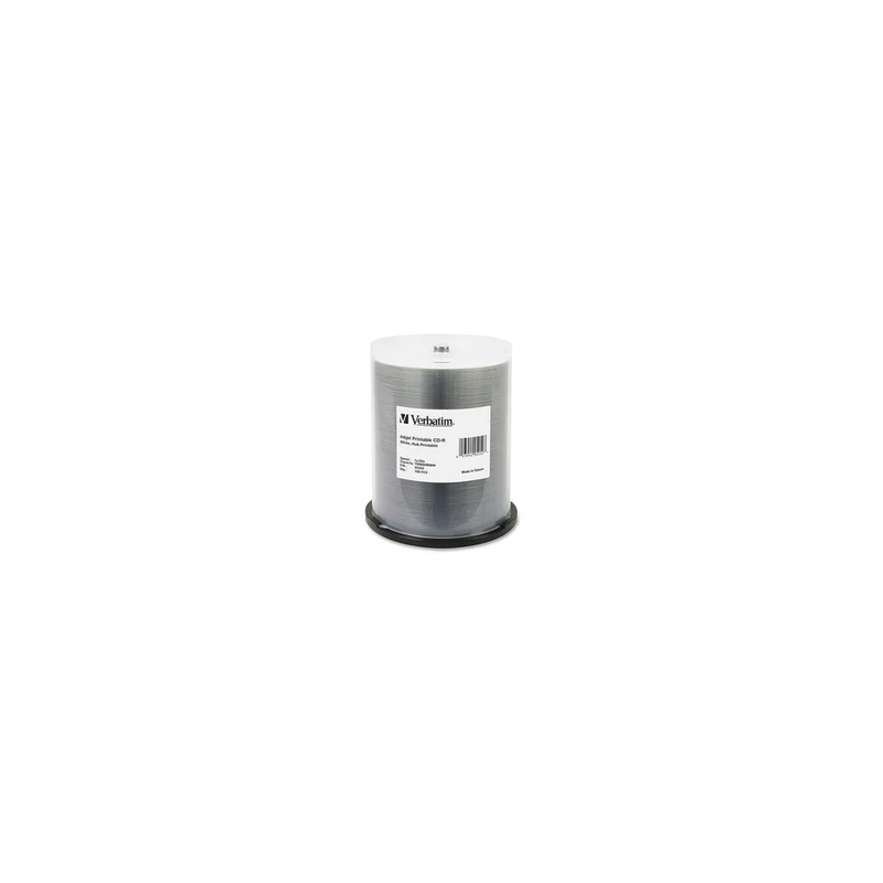 Verbatim 700MB 52x Inkjet Hub Printable CD-R - White - 100 Pack
