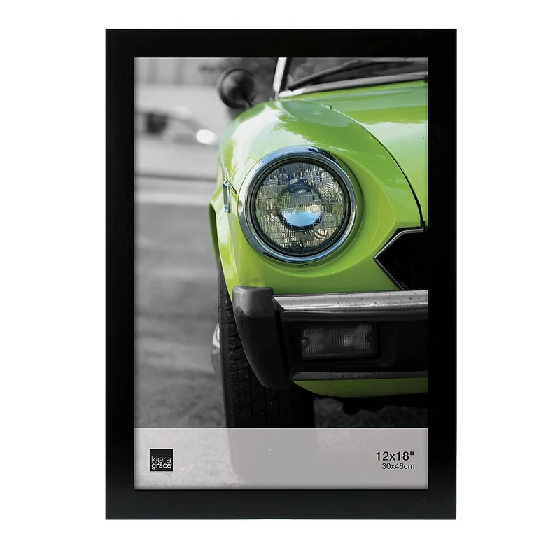 Nexxt Langford Wood Poster Frame with Glass, 12" x18", Black