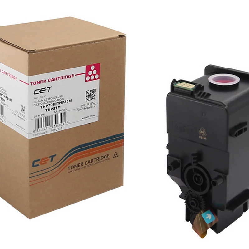 CET - Konica Minolta Bizhub C3300i/3320i/3351i/4001i/4050i TNP79M/TNP80M/TNP81M Cartouche de toner - Rendement Standard - Magenta