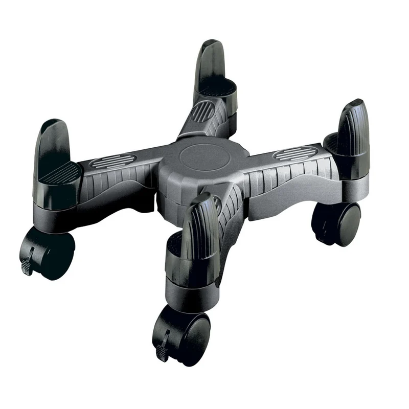 DAC MP-64-BLK - Support mobile de type ciseaux pour unité centrale, doté de roues, noir