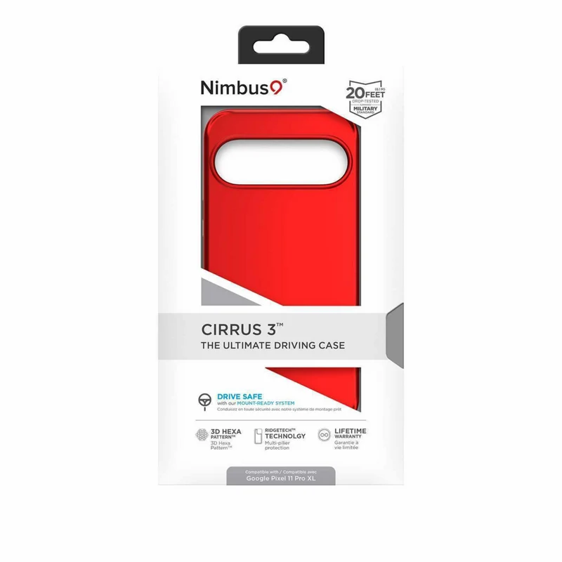 Nimbus9 - Étui Cirrus 3 Premium MagSafe pour Google Pixel 11 Pro XL - Cramoisi