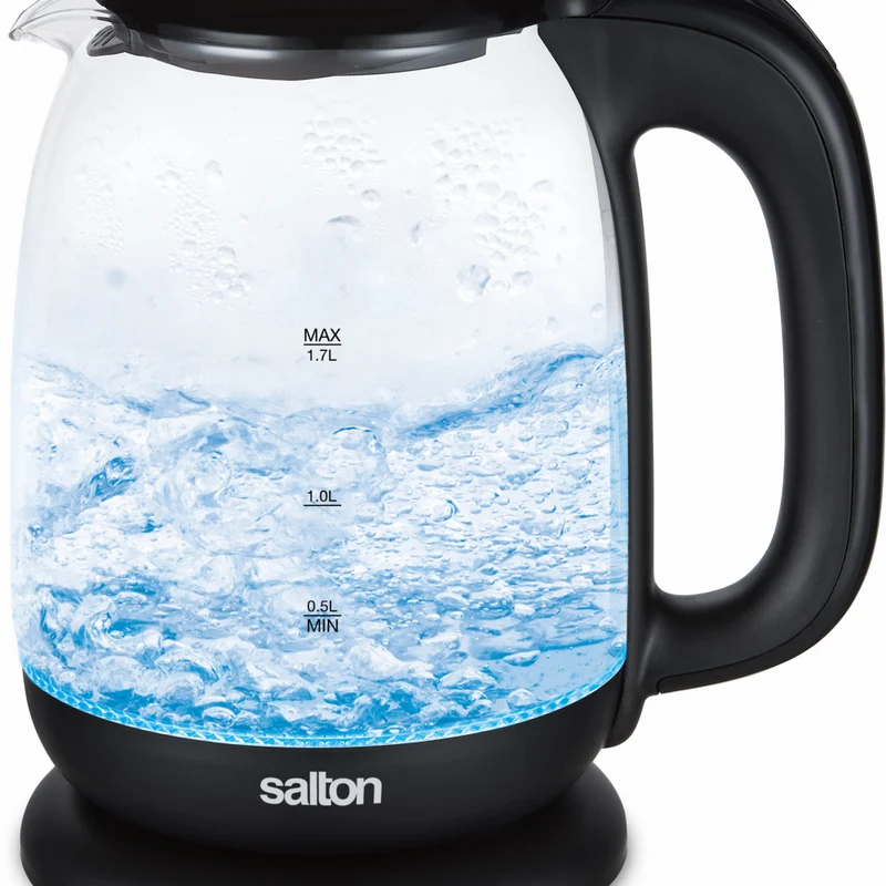 Salton Cordless 1.7 L Glass Kettle - Black