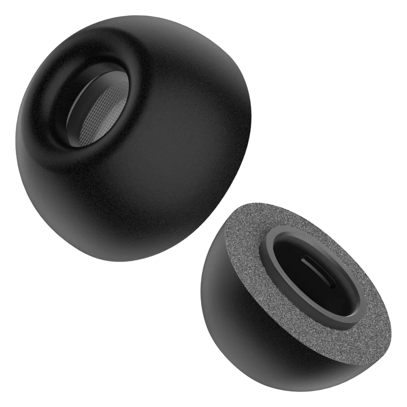 KeyBudz - Embouts en mousse à mémoire de forme HyperFoam Comfort Series pour AirPods Pro (3e génération) - Noir