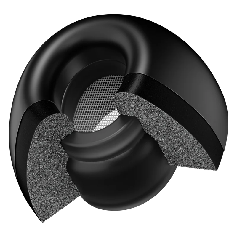 KeyBudz - Embouts en mousse à mémoire de forme HyperFoam Comfort Series pour AirPods Pro (3e génération) - Noir