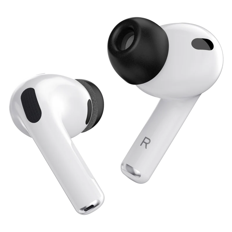 KeyBudz - Embouts en mousse à mémoire de forme HyperFoam Comfort Series pour AirPods Pro (3e génération) - Noir