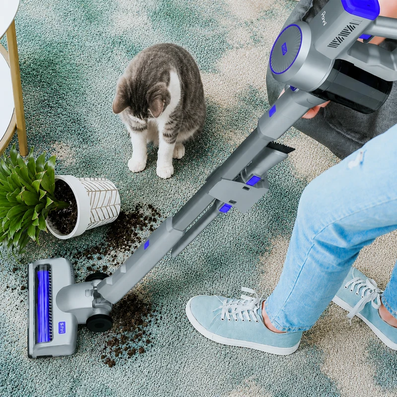 Panni - V1109P Aspirateur à main pour animaux 5-en-1 avec fil et outil motorisé pour animaux