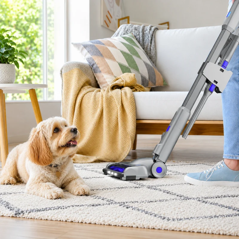 Panni - V1109P Aspirateur à main pour animaux 5-en-1 avec fil et outil motorisé pour animaux