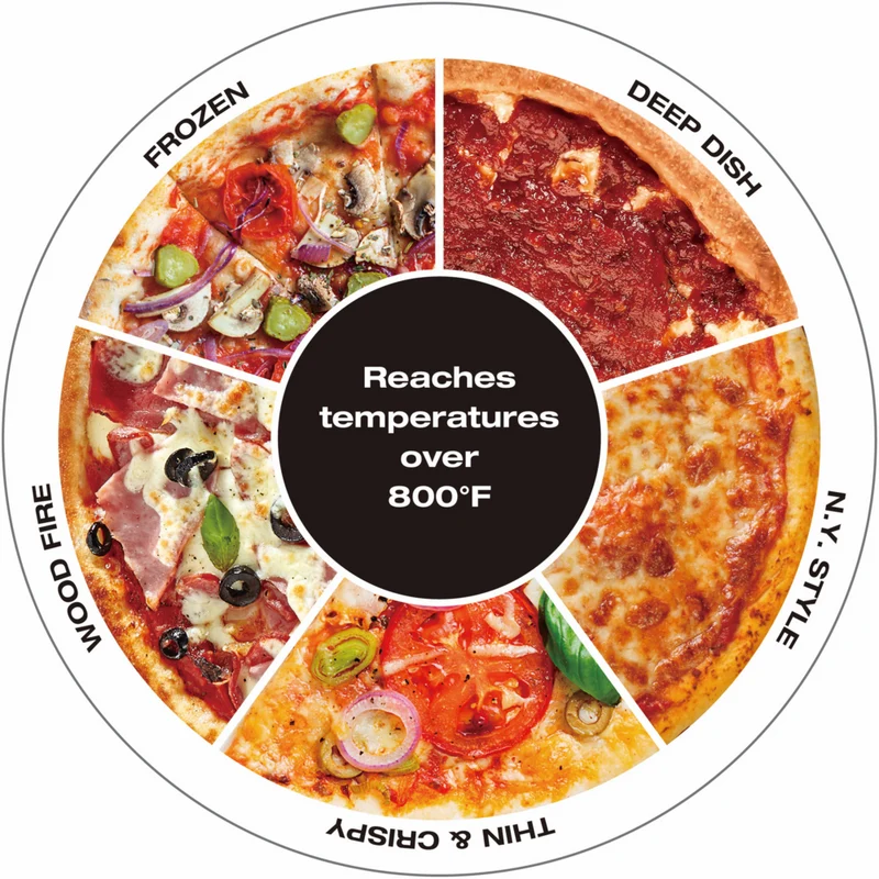 Salton Pizzadesso Professional Air Fryer Pizza Oven with Peel - Stainless Steel