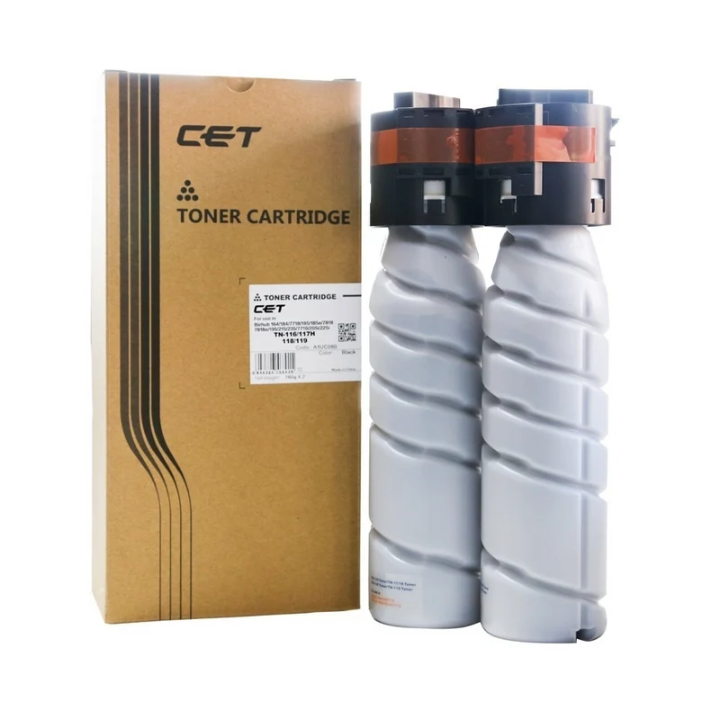 CET - Konica Minolta Bizhub 164/235/7718/7818/205i/225i TN-116/117H/118/119 Cartouche de toner - Rendement Standard - Noir