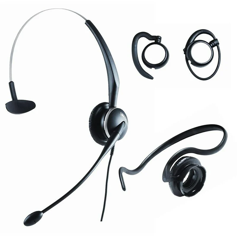 Jabra Casque écoute mono GN2124 avec câble à débranchement rapide 4 en-1