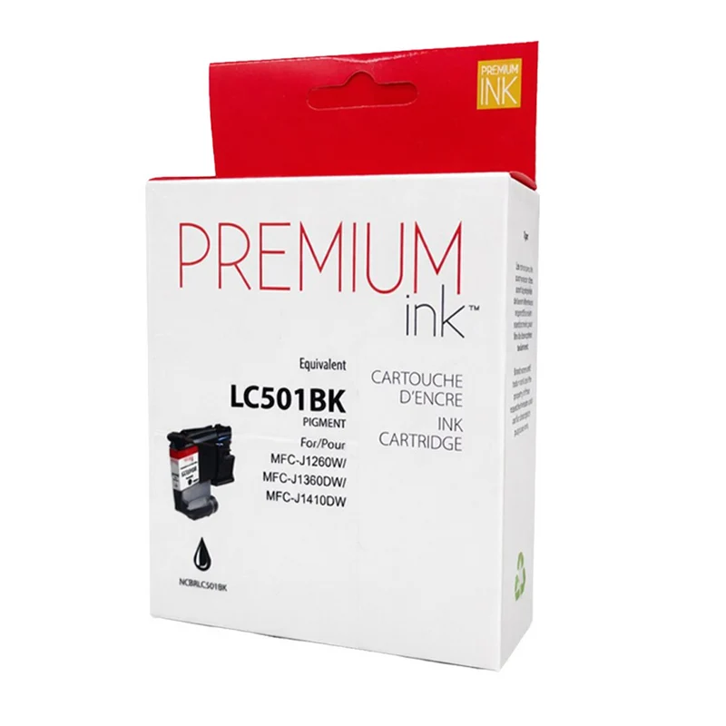 Premium Ink Brother LC501 4-Pack Alternative Ink Cartridge - Standard Yield - Black/ Combo Colour