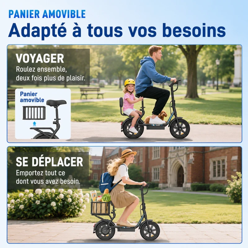 Gyrocopters - Trottinette électrique Zeno 2.0 pour adultes et adolescents - Vitesse 32 km/h - Autonomie 40 km - Application - Noir