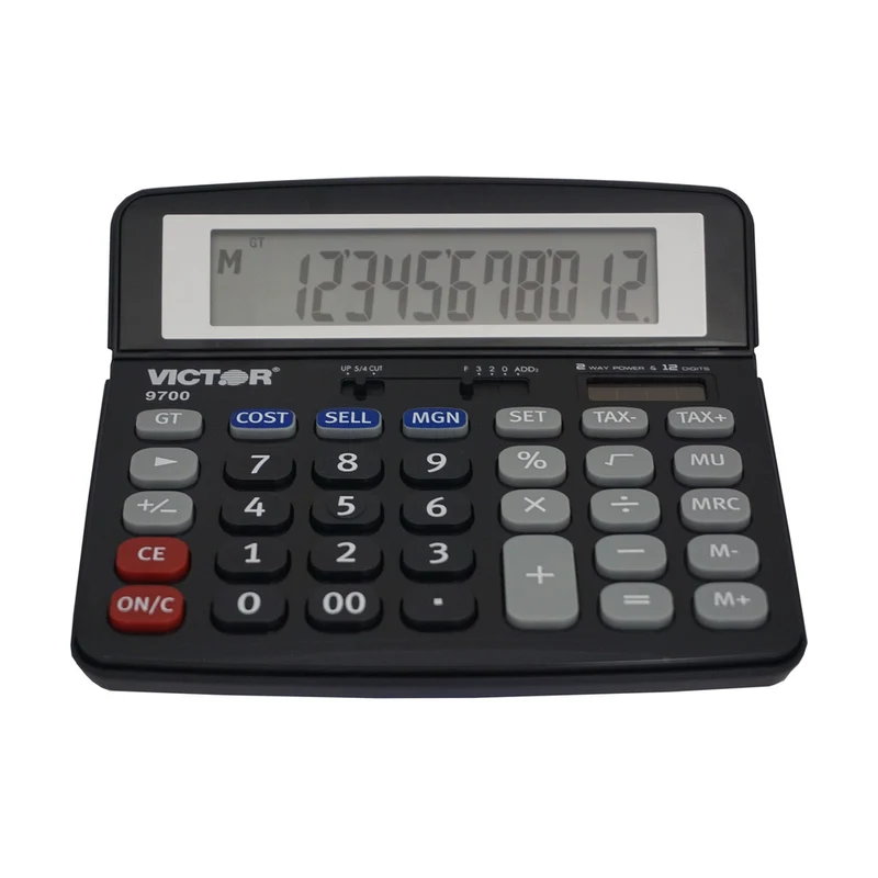 Victor - Calculatrice professionnelle de bureau à 12 chiffres 9700