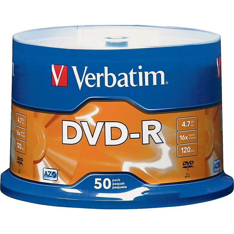 Verbatim DVD-R 16x 4.7GB, 50 Pack