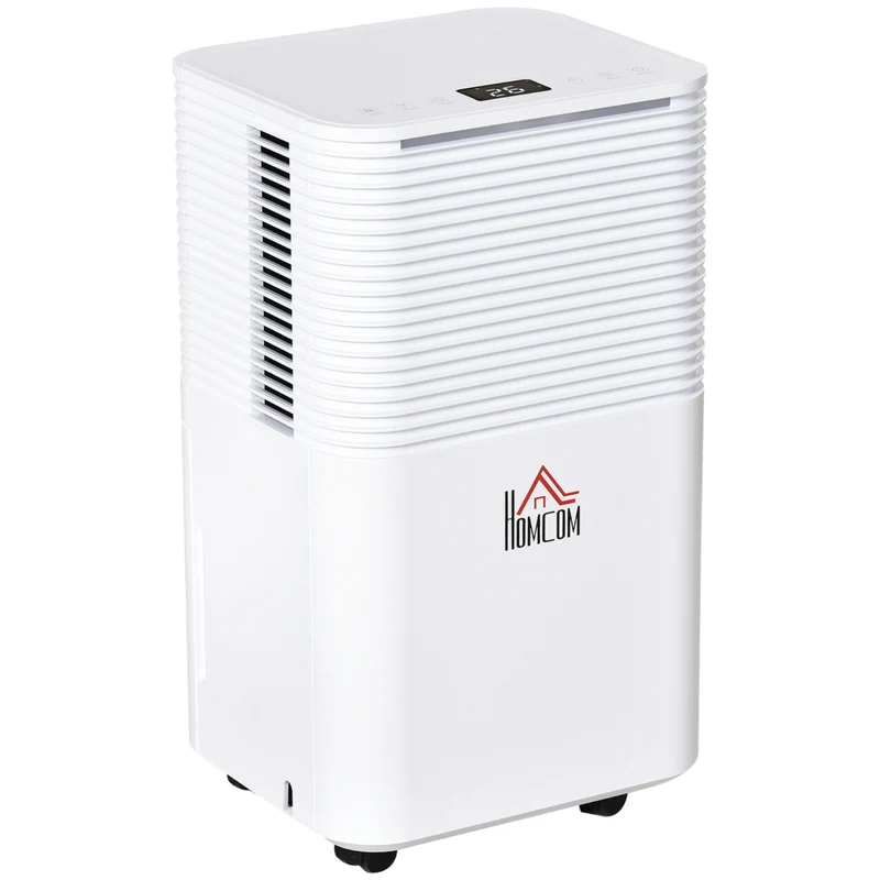 HOMCOM 1260 sq. Ft Portable Quiet Dehumidifier with 3 Modes - White