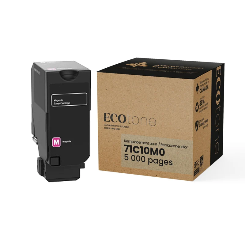 Ecotone Lexmark 71C10M0 Reman Toner Cartridge - High Yield - Magenta