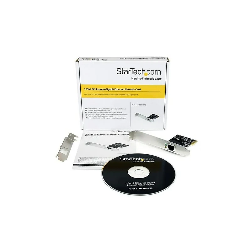 StarTech 1 Port PCI Express PCIe Gigabit Network Server Adapter NIC Card, Dual Profile