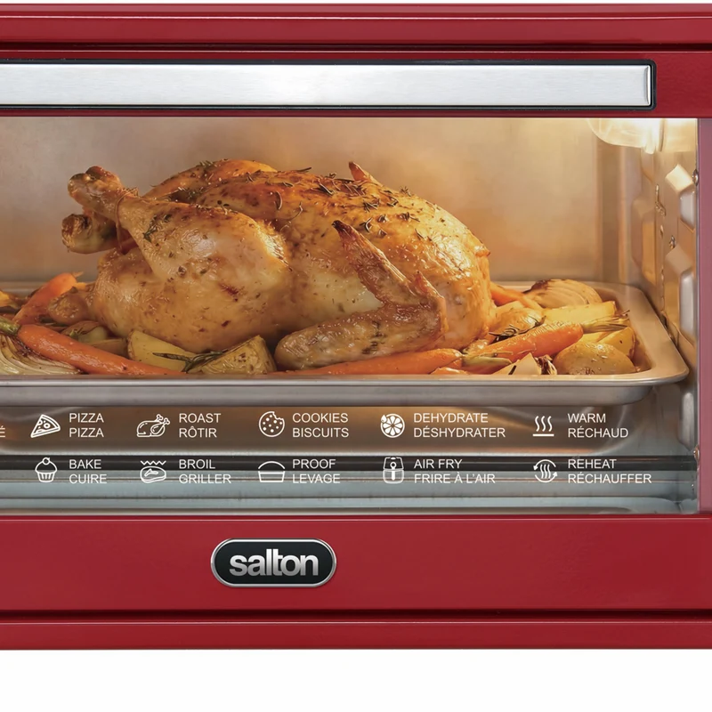Salton NuRetro Digital Air Fryer Toaster Oven - Space Cherry