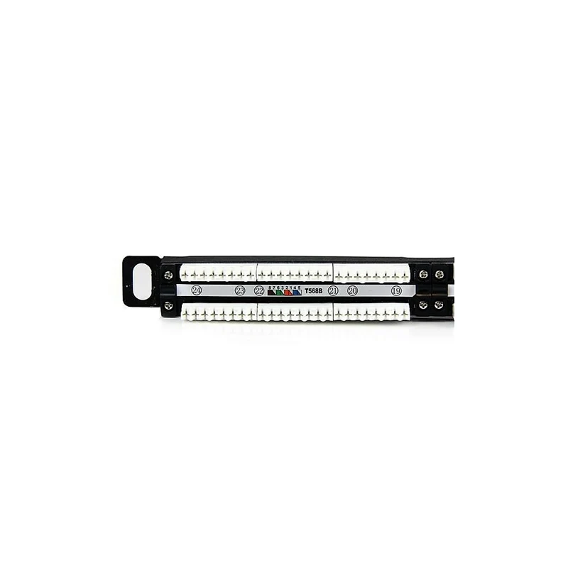 StarTech ® Tableau de connexion Cat5e 110 Ethernet RJ45 0,5 U à 24 ports à montage en bâti