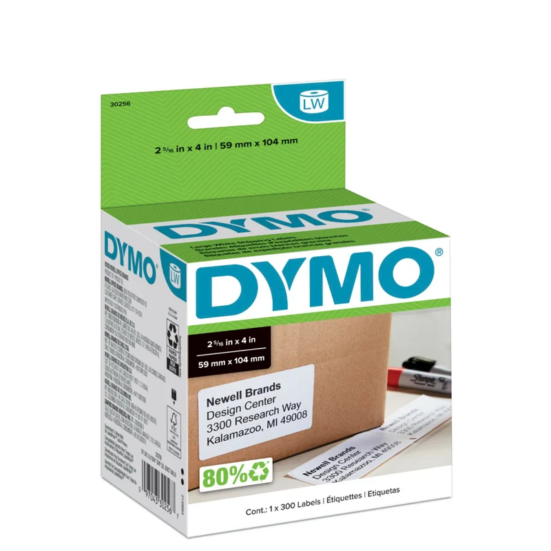 DYMO LabelWriter Shipping Labels, 2-5/16" x 4", 300 Labels
