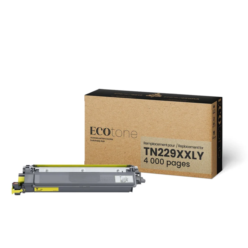 Ecotone Brother TN229XXLY Cartouche de toner remanufacturée - Rendement très élevé - Jaune