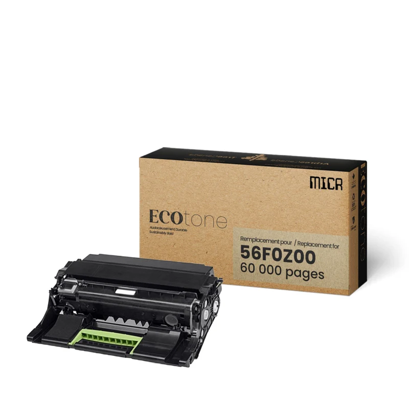 Ecotone Lexmark 56F0Z00 Unité de tambour MICR remanufacturée - Rendement élevé - Noir