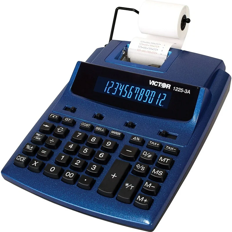 Victor - Calculatrice imprimante commerciale robuste 12253A à 12 chiffres