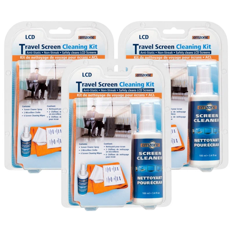 Emzone Travel Screen Cleaning Kit - 100 mL - 4 Pack