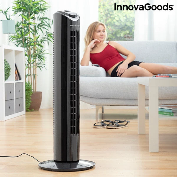 Tower Fan InnovaGoods 80 cm 50W Black