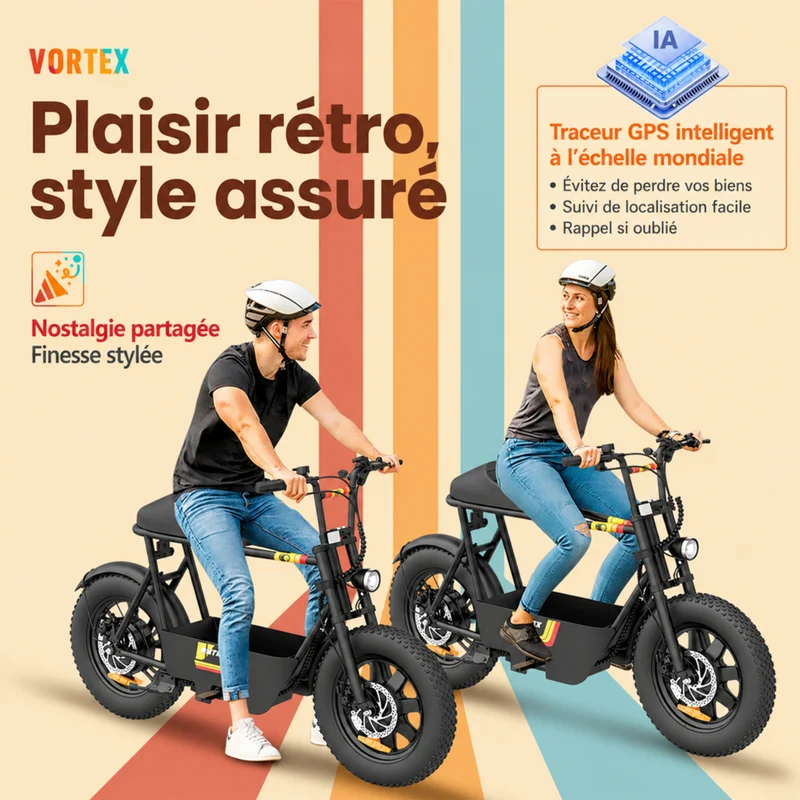 Gyrocopters - Trottinette électrique Vortex pour adultes et adolescents - Vitesse 32 km/h - Autonomie 28 km - Application - Noir