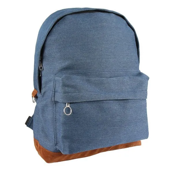 Casual Backpack Denim Patch