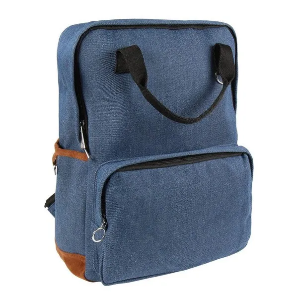 Casual Backpack Denim Patch