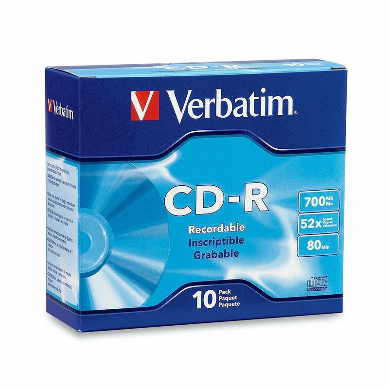 Verbatim CD-R 700MB 52X with Branded Surface - 10 Pack